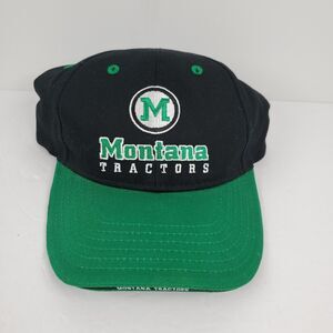 Montana Tractors Leader Strapback Hat Black Adjustable Embroidered